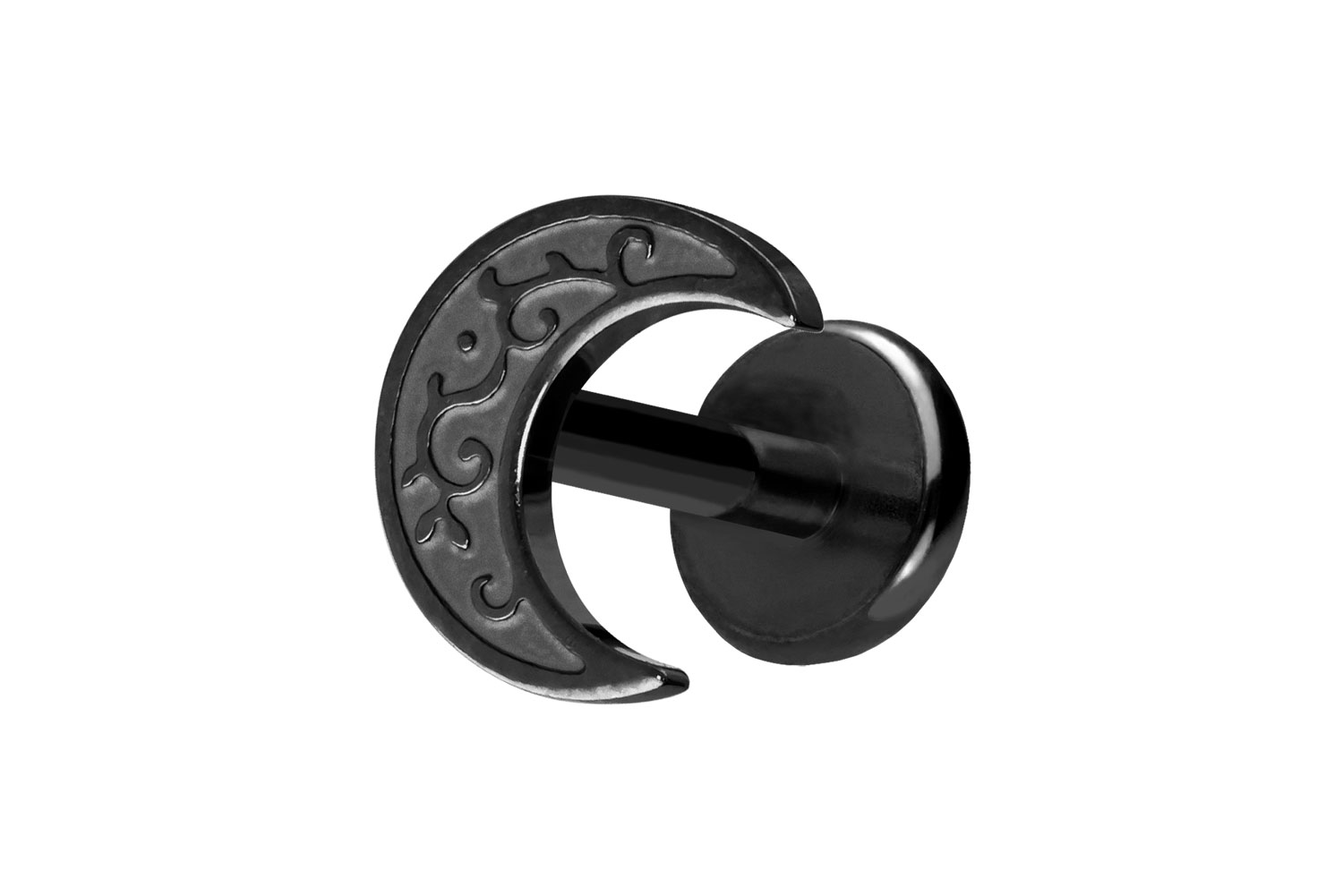 Titan Labret Piercing mit Push Fit MOND